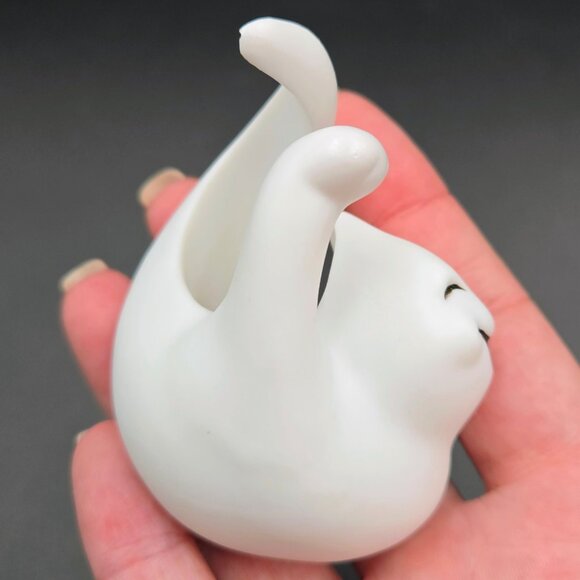 PartyLite Ghost Candle Huggers Halloween P7026 Taper Ceramic White Read - Picture 12 of 14